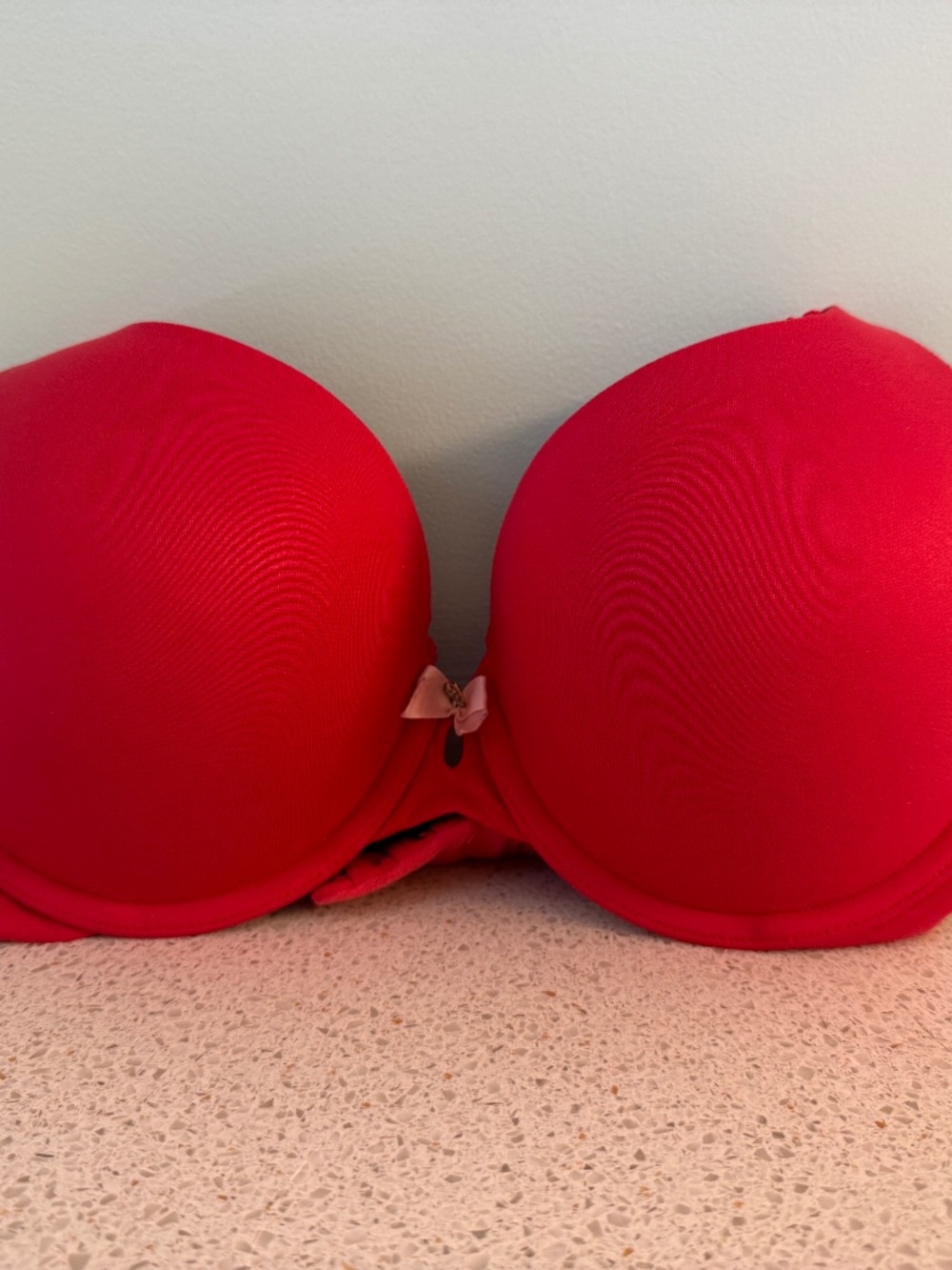 Victoria's Secret red Perfect Shape push-up bra, 32DD